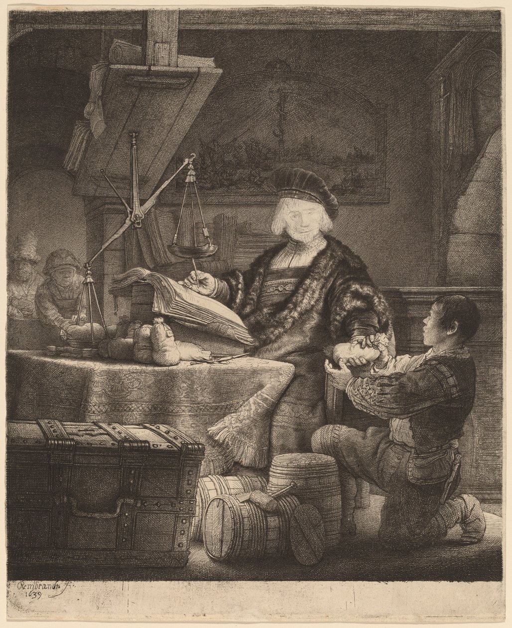 Jan Uytenbogaert, "Guldvägaren" av Rembrandt van Rijn