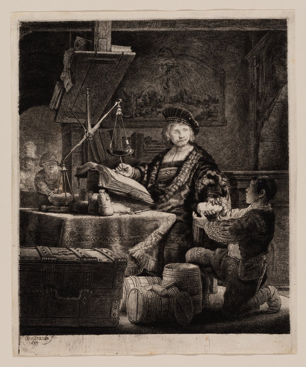 Jan Uytenbogaert, "Guldvägaren" av Rembrandt van Rijn