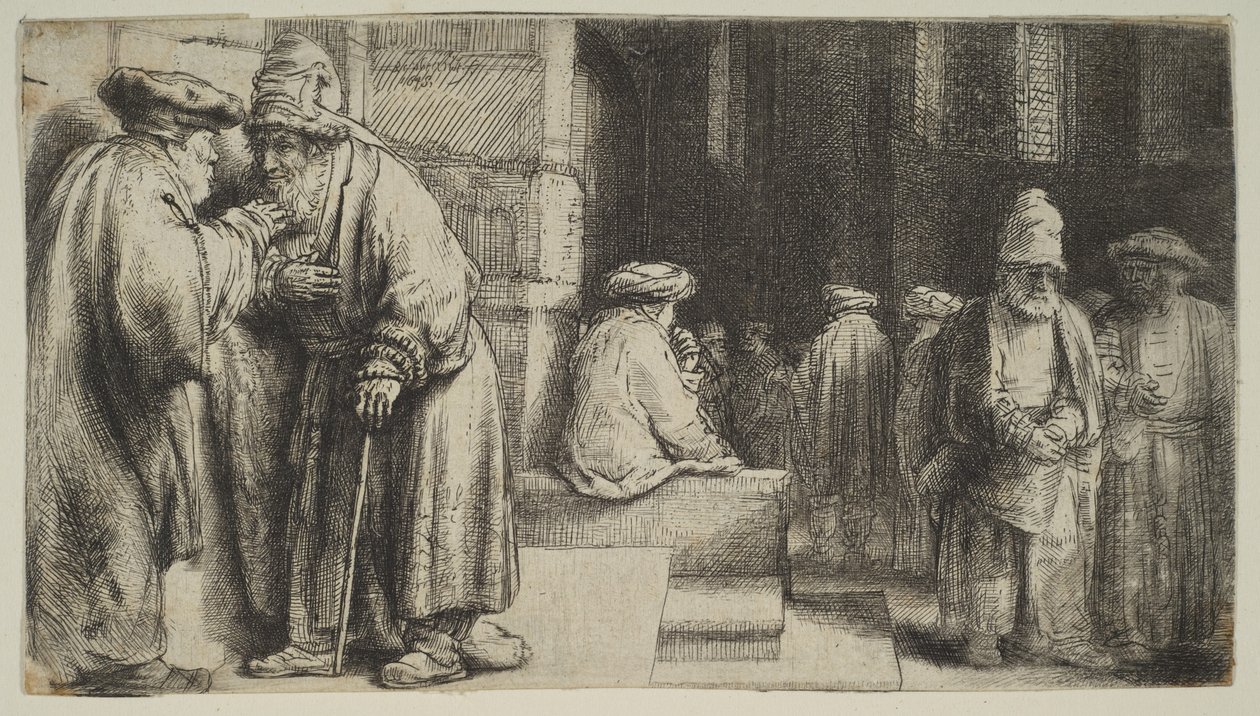 Judar i en synagoga, 1648. av Rembrandt van Rijn