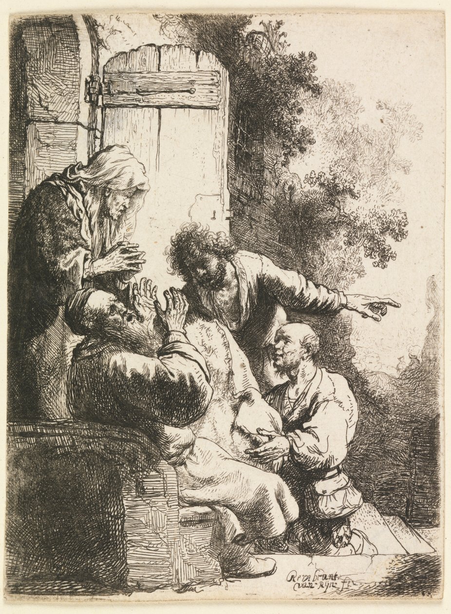 Josefs kappa fördes till Jakob av Rembrandt van Rijn