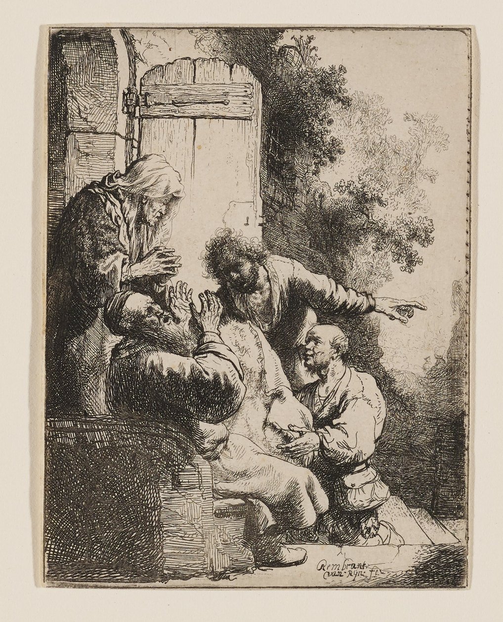 Josefs mantel fördes till Jakob av Rembrandt van Rijn