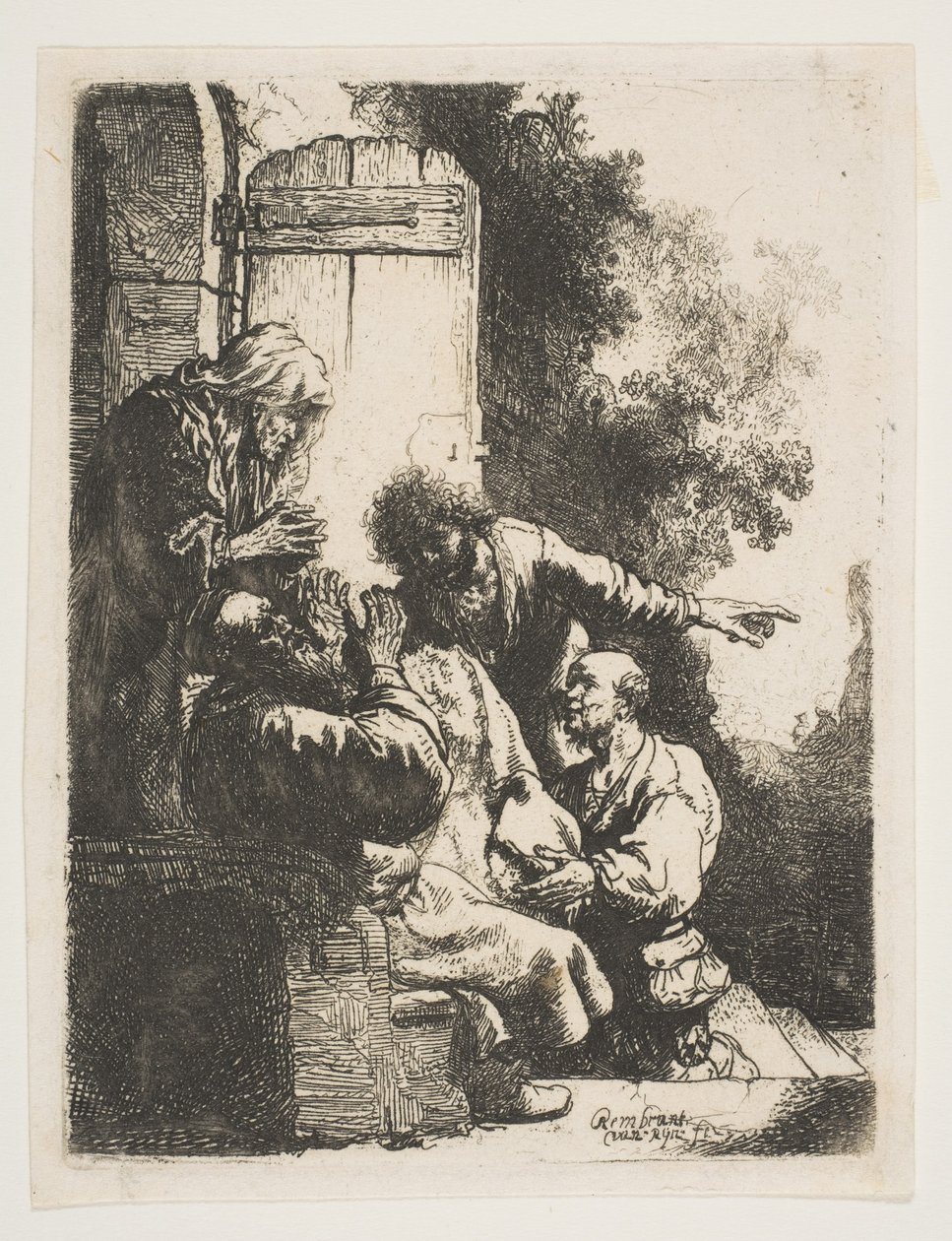 Josephs kappa som kom till Jacob, ca. 1633. av Rembrandt van Rijn