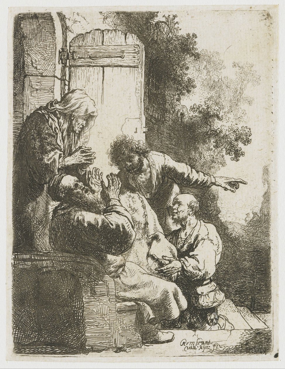 Josefs kappa fördes till Jakob av Rembrandt van Rijn