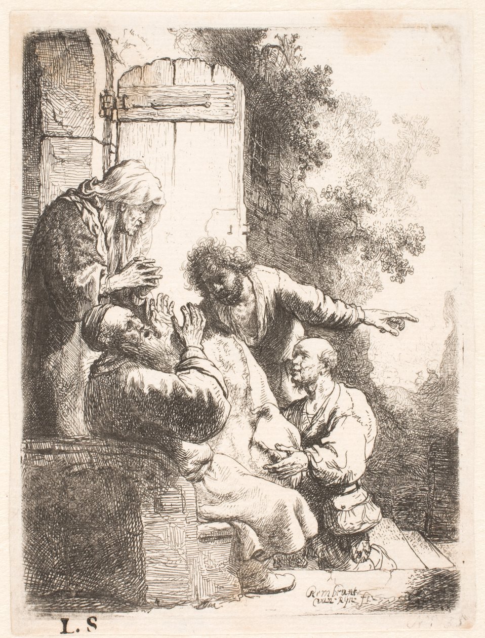 Josefs mantel fördes till Jakob av Rembrandt van Rijn