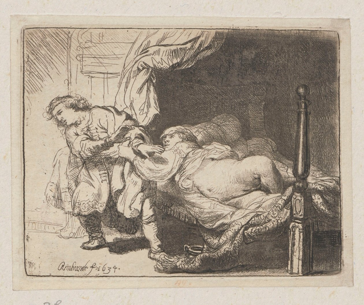 Josef och Potifars hustru av Rembrandt van Rijn