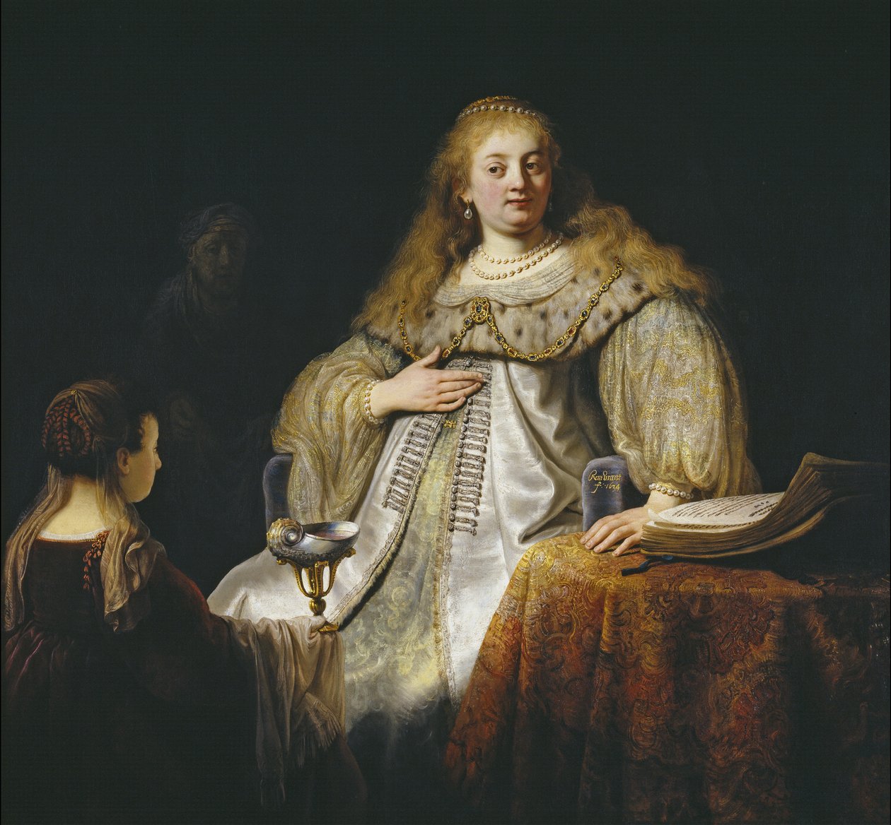 Judith vid banketten i Holofernes, 1634 av Rembrandt van Rijn