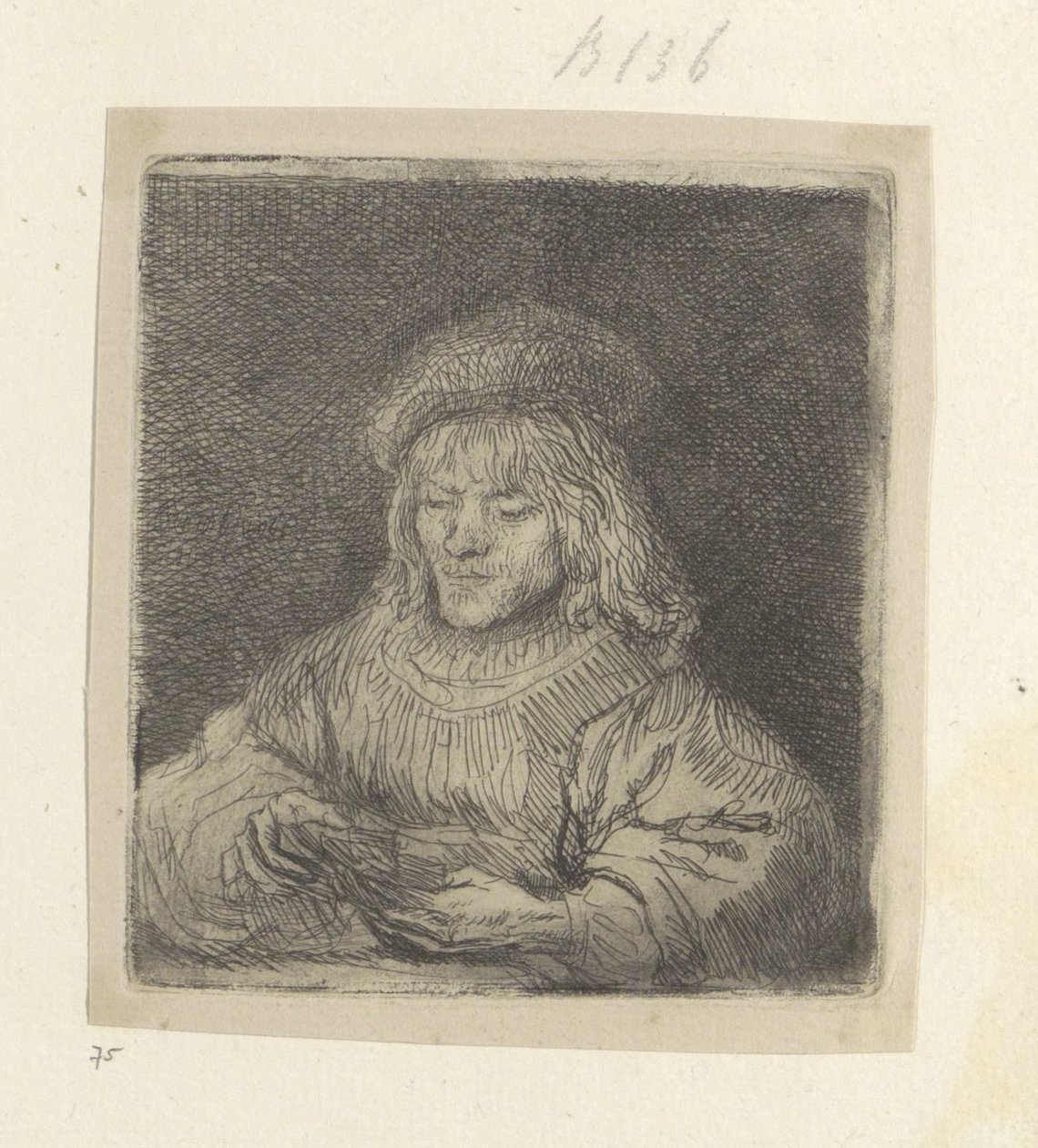 Kartspelare Samling av åttiofem originaltryck (serietitel) av Rembrandt van Rijn