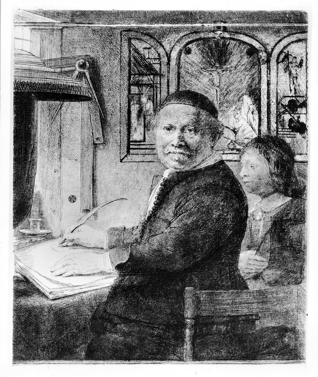 Lieven Willemsz van Coppenol, ca 1658 (etsning) av Rembrandt van Rijn
