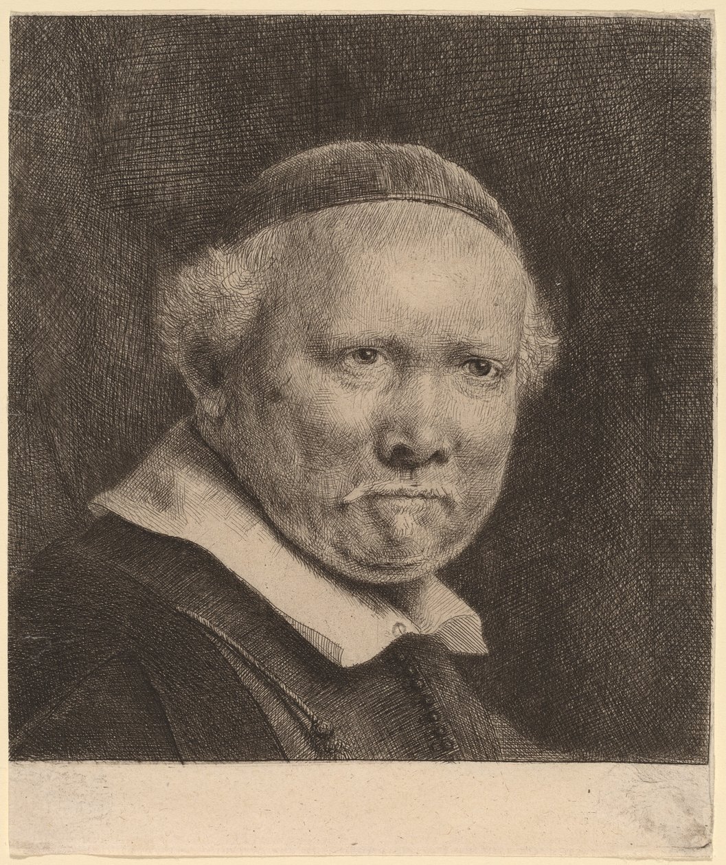Lieven Willemsz van Coppenol: den större plattan av Rembrandt van Rijn
