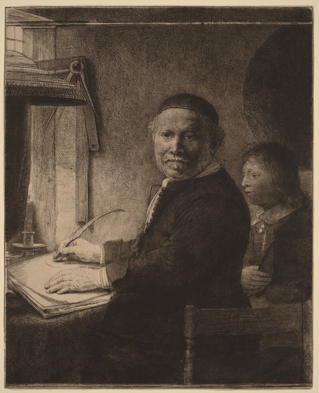 Lieven Willemsz van Coppenol: den mindre tallriken av Rembrandt van Rijn