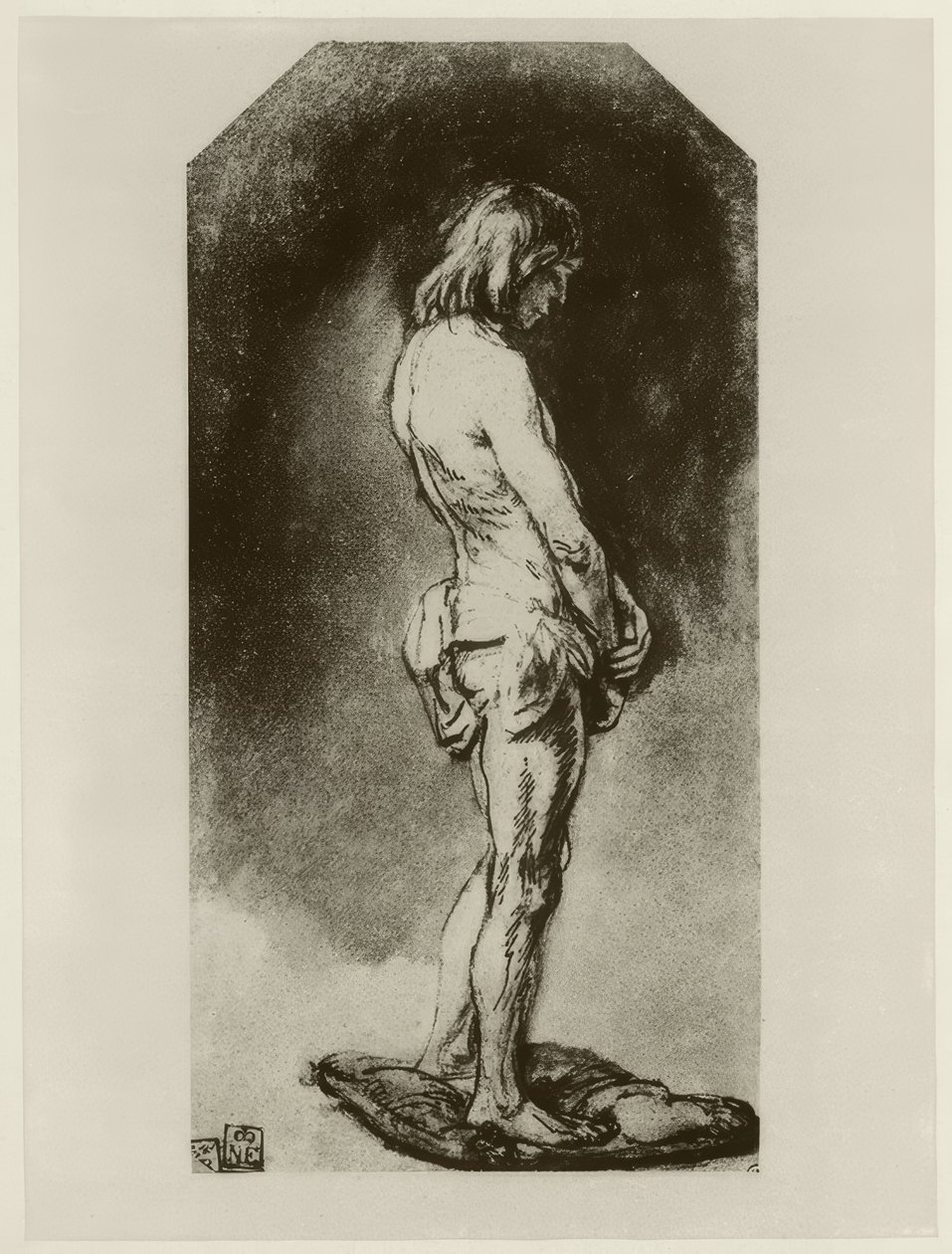 Naken man av Rembrandt van Rijn