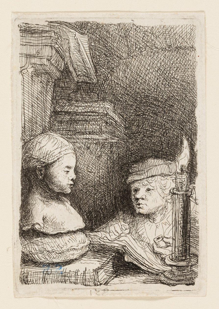 Man ritar från en rollbesättning av Rembrandt van Rijn
