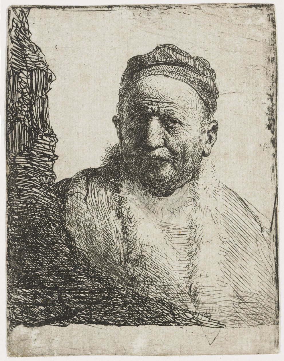 Man med kalott av Rembrandt van Rijn