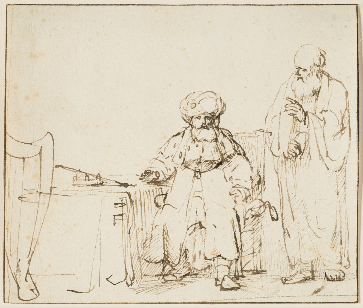 Natan tillrättavisar David av Rembrandt van Rijn