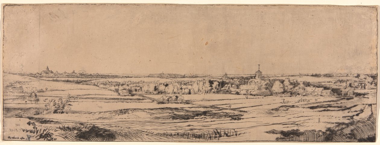 Panorama nära Bloemendaal som visar Saxenburg Estate (Goldweigher