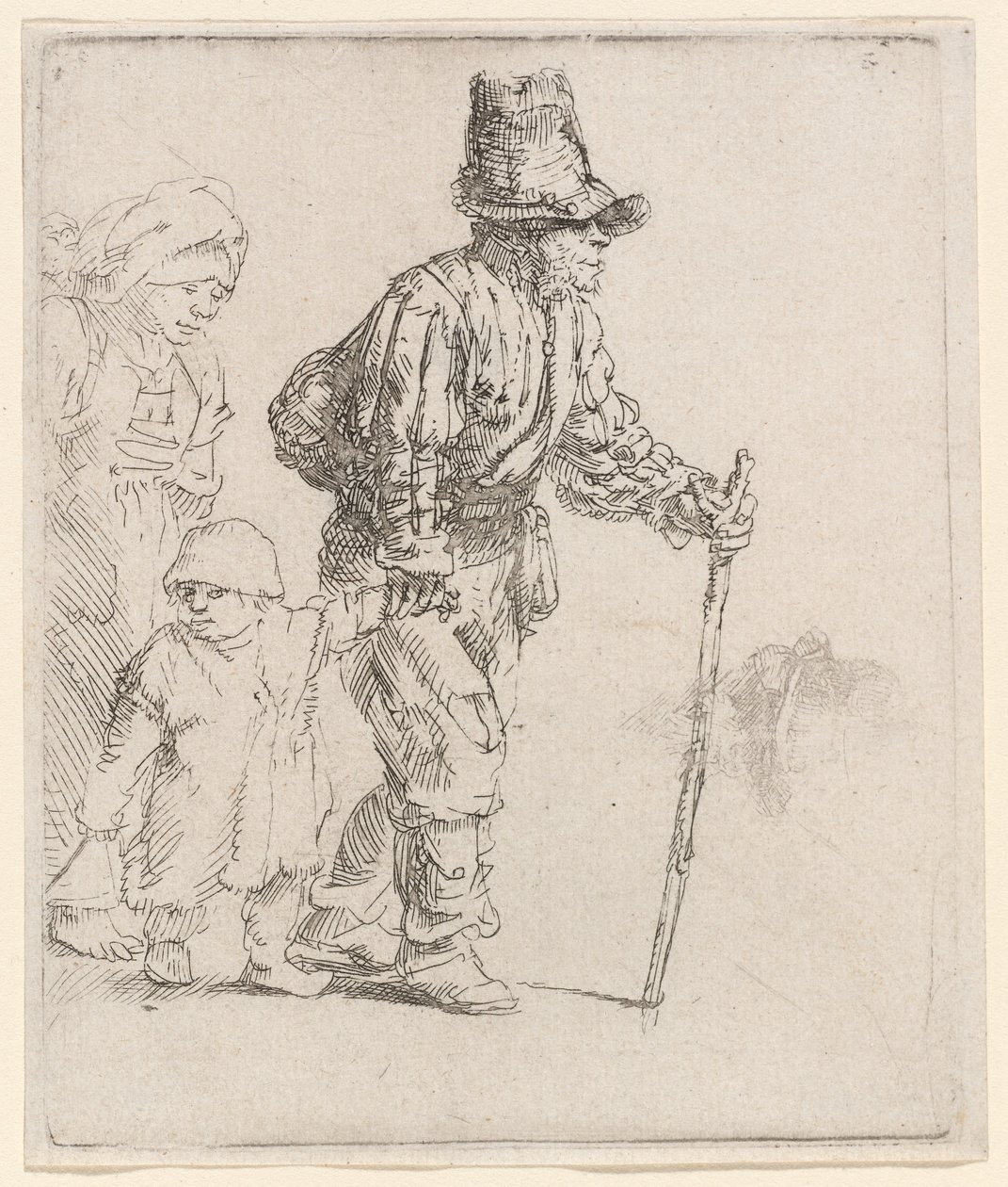 Bondfamilj på luffaren av Rembrandt van Rijn