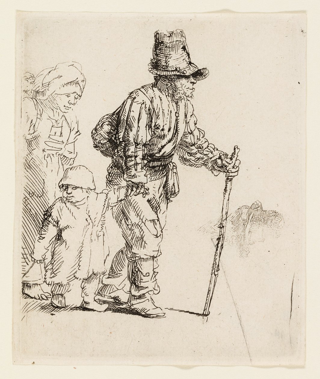 Bondfamilj på luffaren av Rembrandt van Rijn