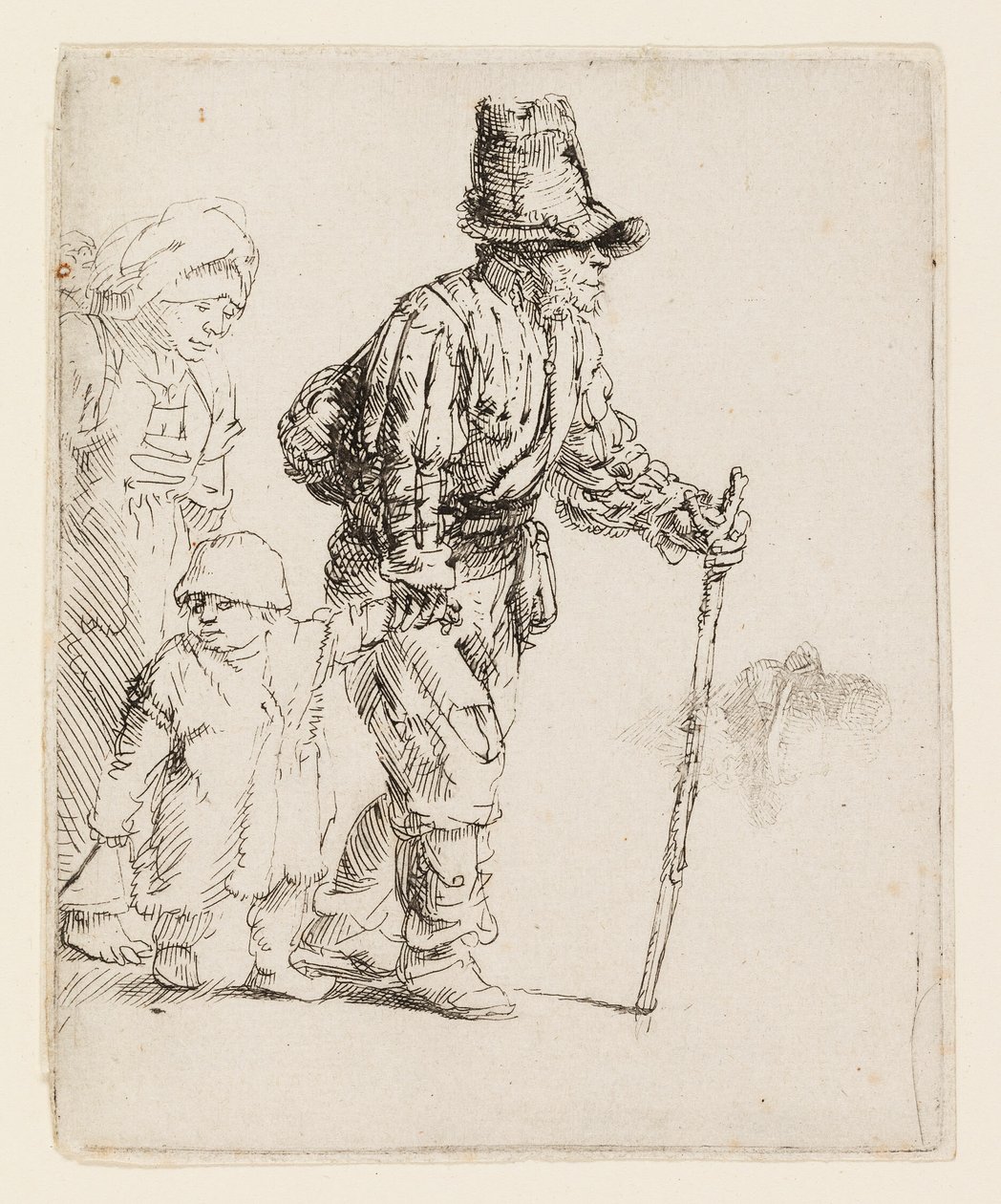 Bondefamilj på luffen av Rembrandt van Rijn