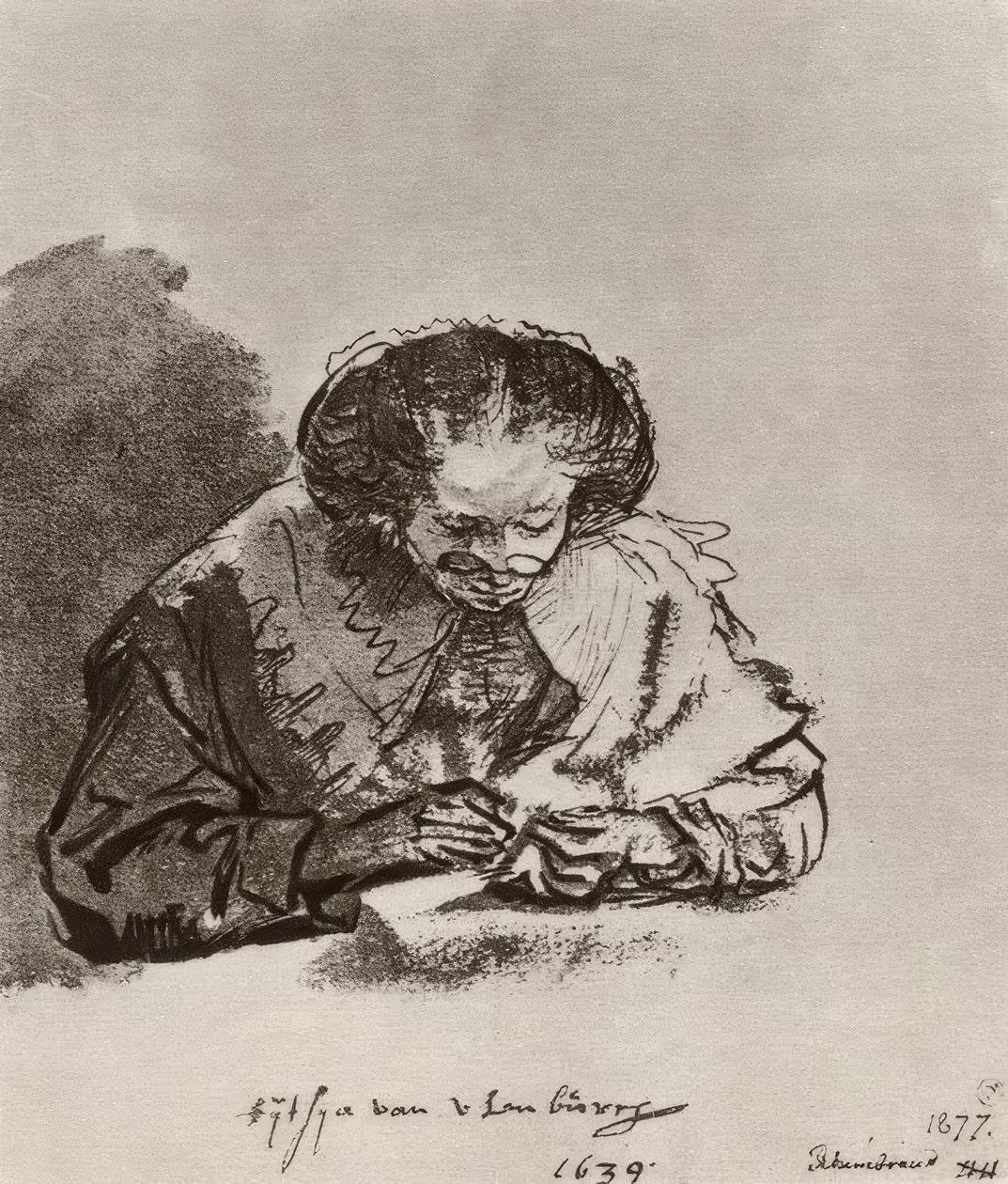 Porträtt av Titia van Uylenburgh av Rembrandt van Rijn