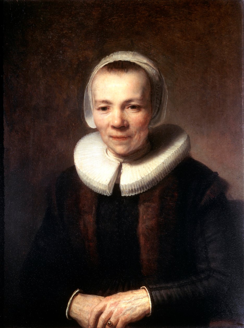 Porträtt av Baartje Martens-Doomer, c1640 av Rembrandt van Rijn