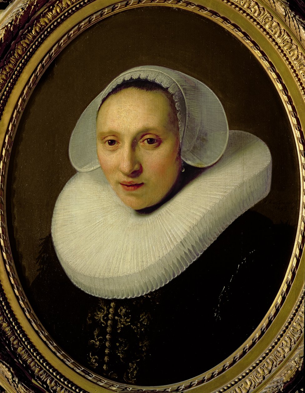 Porträtt av Cornelia Pronck, hustru till Albert Cuyper, vid 33 års ålder, 1633 av Rembrandt van Rijn