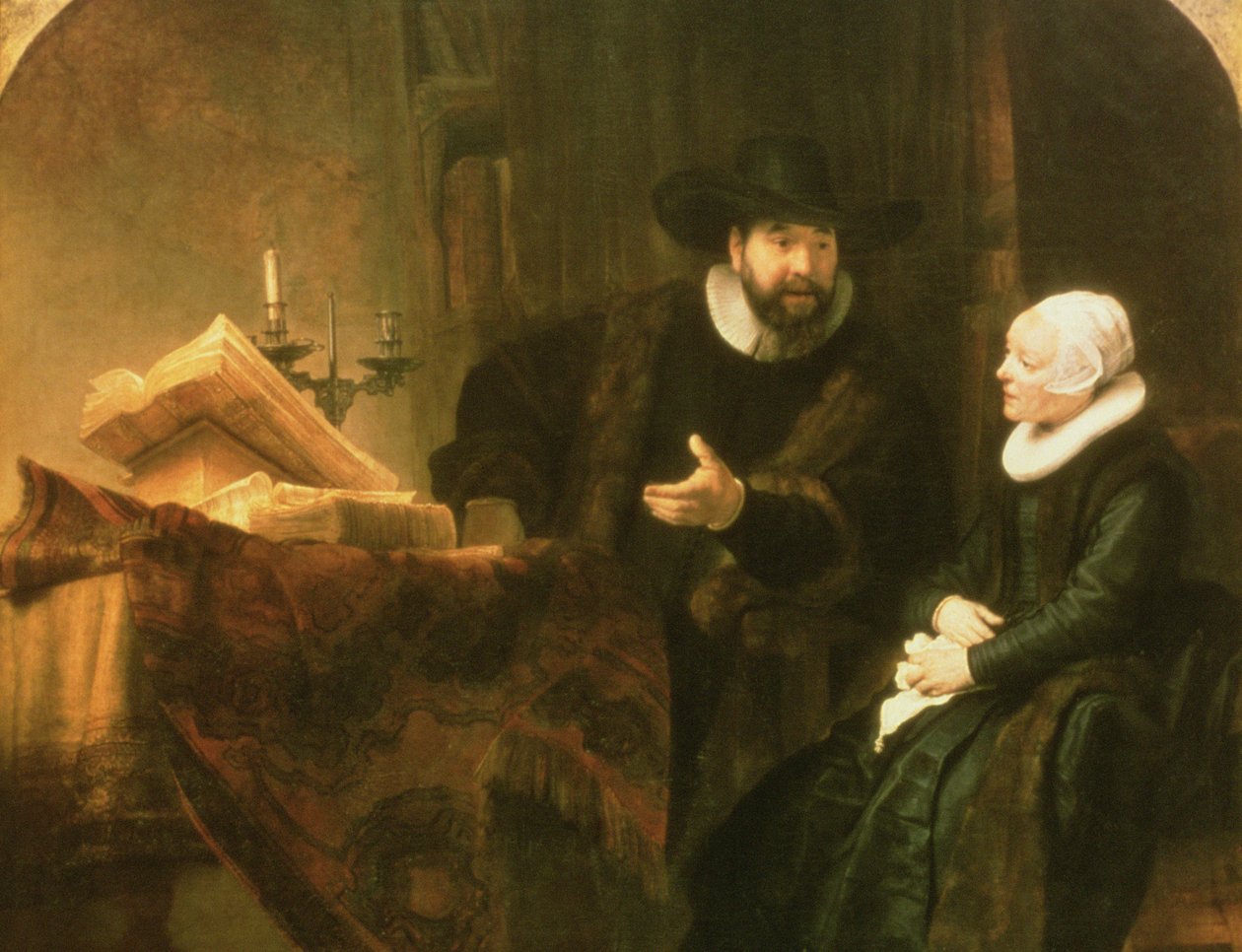 Porträtt av Cornelius Anslo och hans hustru, 1641 av Rembrandt van Rijn
