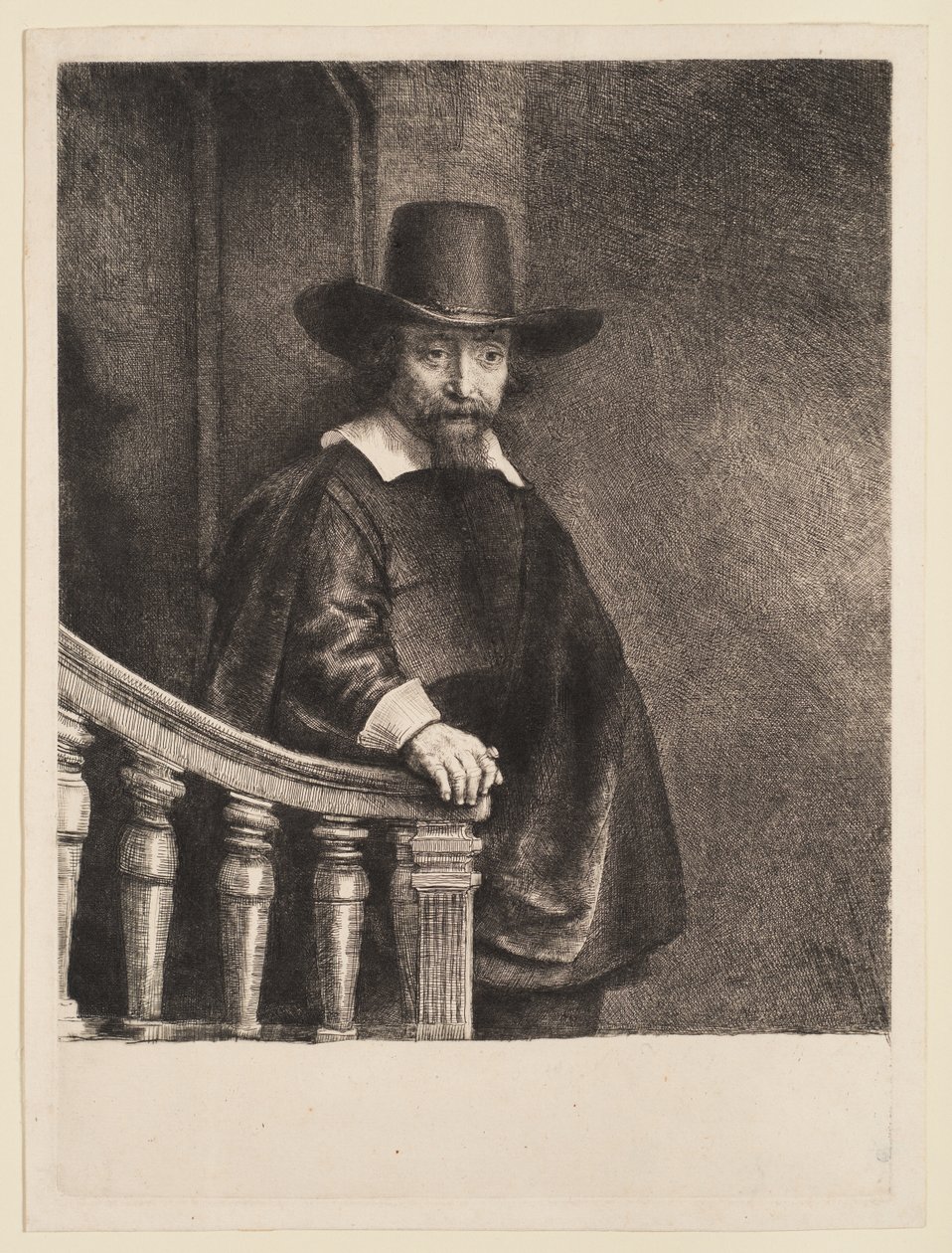 Porträtt av Ephraim Bueno av Rembrandt van Rijn
