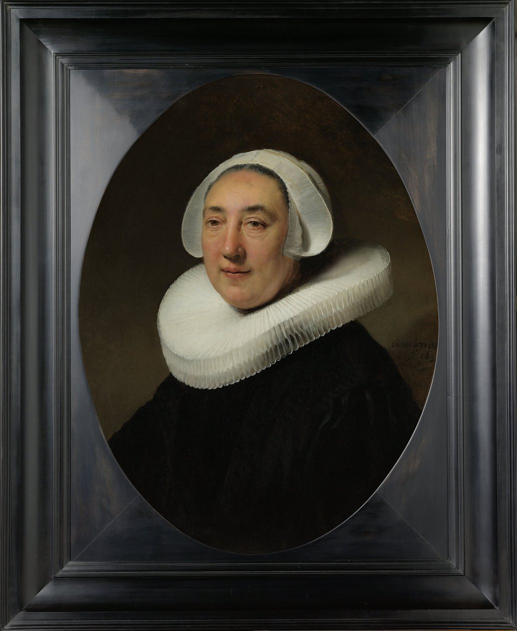 Porträtt av Haesje Jacobsdr van Cleyburg, 1634 av Rembrandt van Rijn