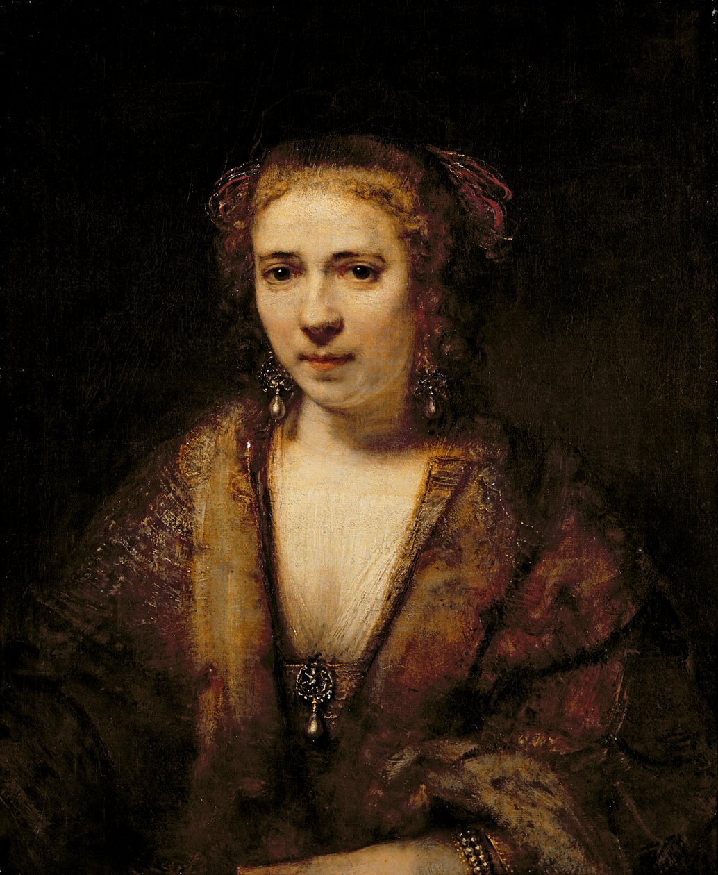 Porträtt av Hendrikje Stoffels (1625-63) av Rembrandt van Rijn