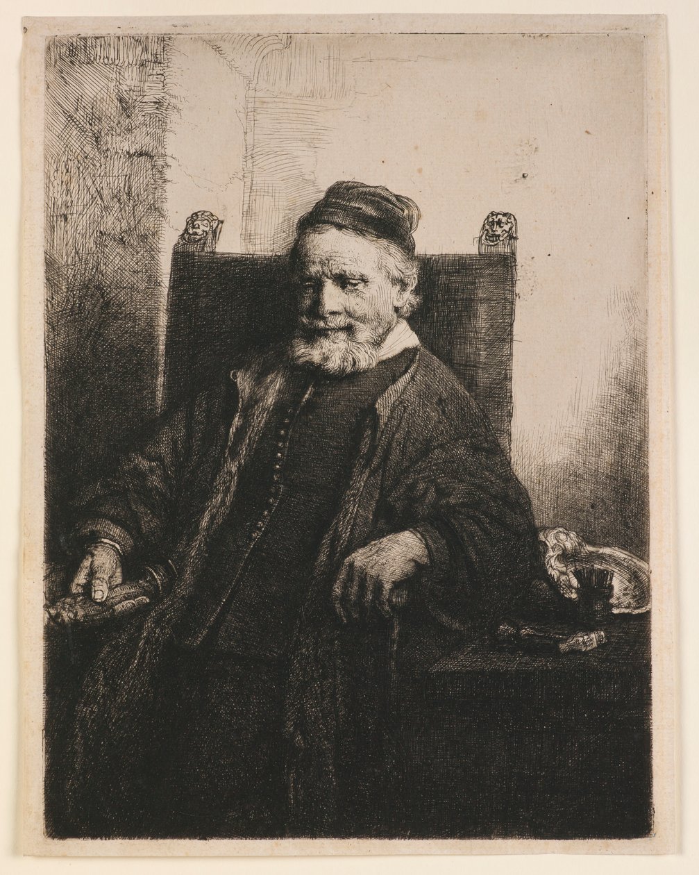 Porträtt av Jan Lutma av Rembrandt van Rijn