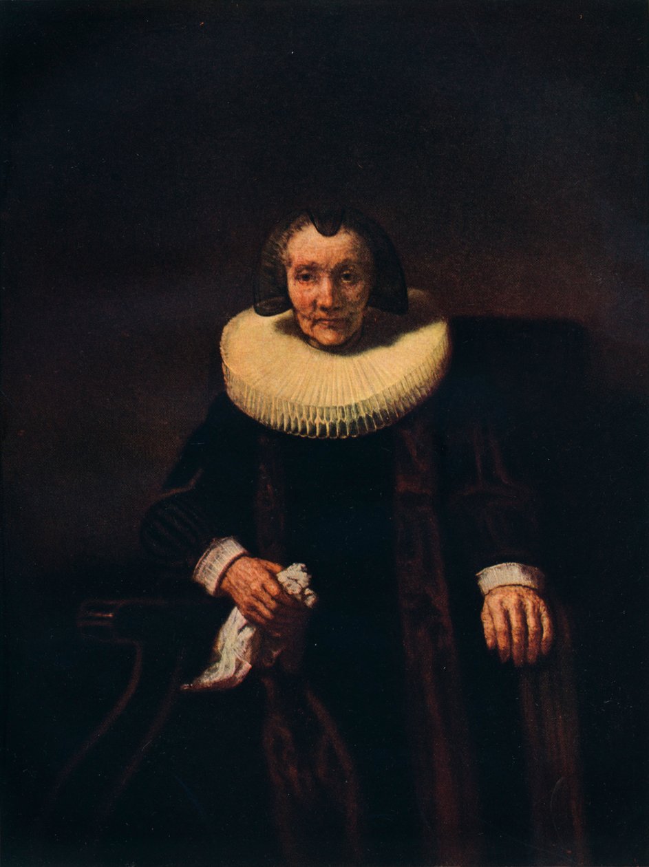 Porträtt av Margaretha de Geer, hustru till Jacob Trip, c1661 av Rembrandt van Rijn