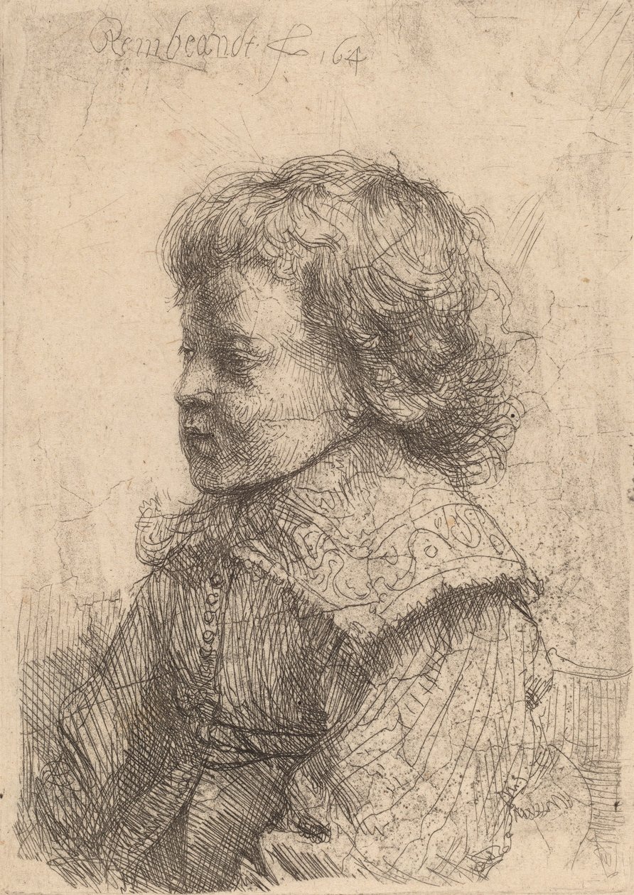 Porträtt av en pojke i profil, 1641. av Rembrandt van Rijn