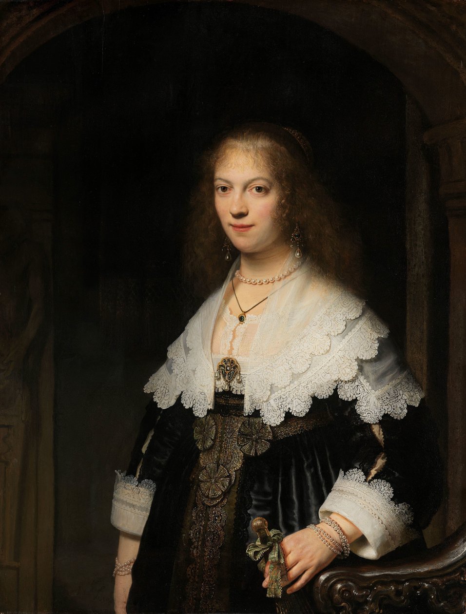 Porträtt av en kvinna, möjligen Maria Trip Porträtt av en kvinna, möjligen Maria Trip av Rembrandt van Rijn