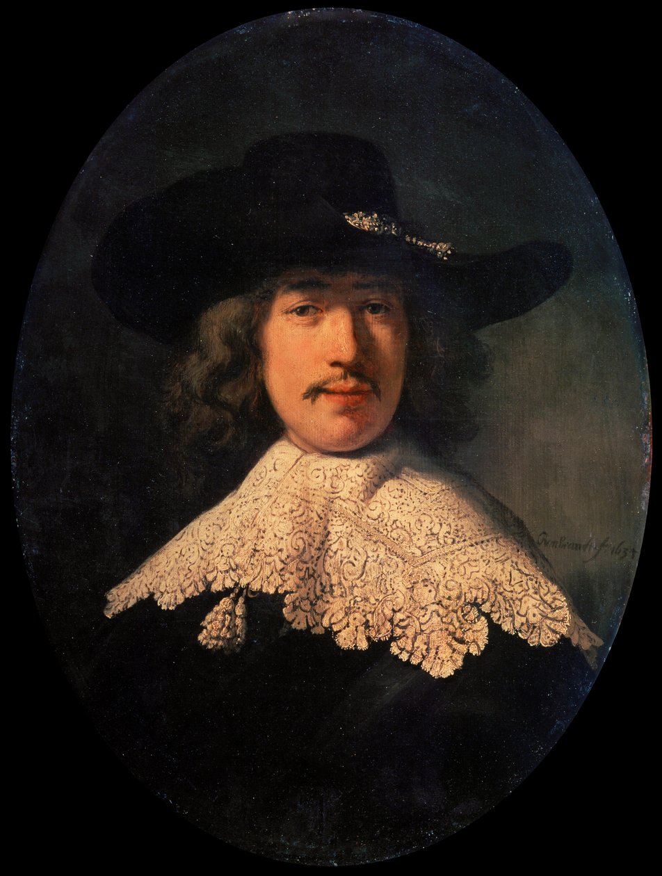 Porträtt av en ung man med spetskrage, 1634. av Rembrandt van Rijn