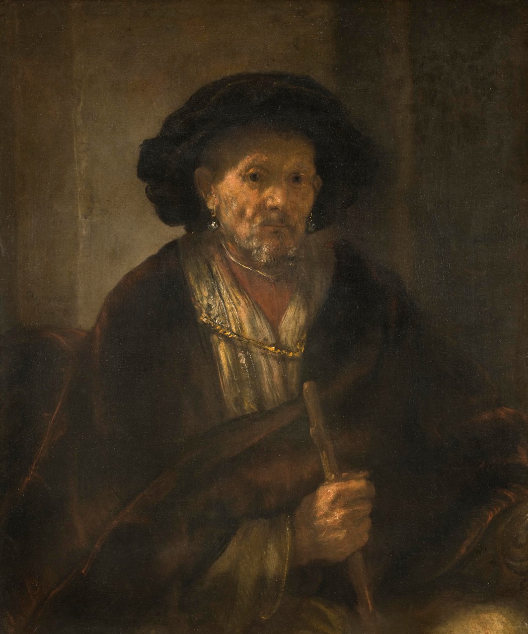 Porträtt av en gammal man, 1655 av Rembrandt van Rijn