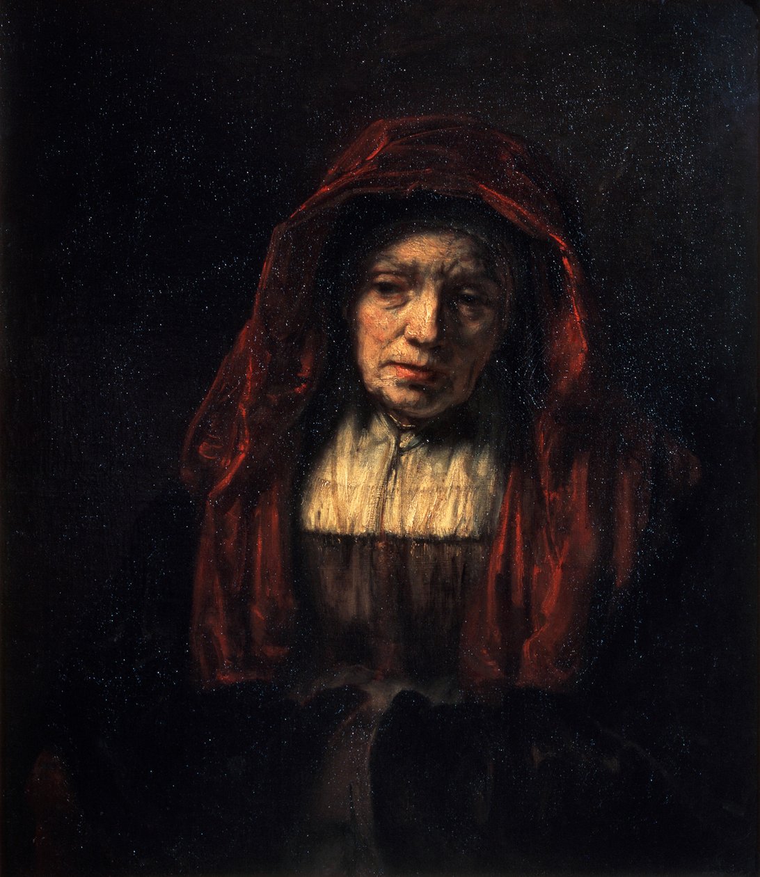 Porträtt av en gammal kvinna, 1654. av Rembrandt van Rijn