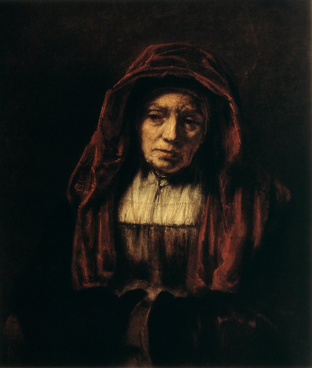Porträtt av en gammal kvinna, 1654 av Rembrandt van Rijn
