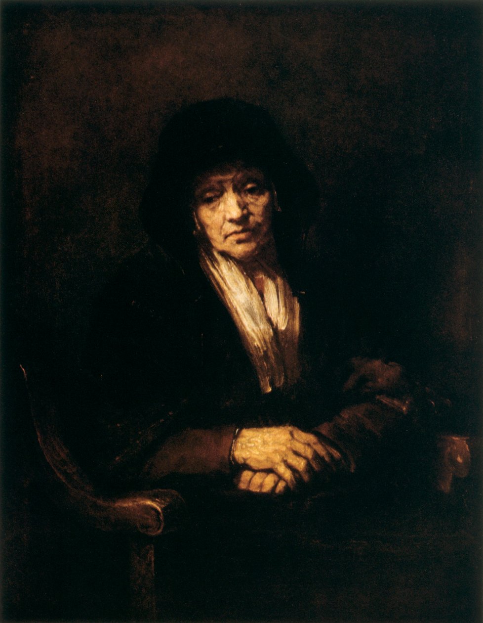 Porträtt av en gammal kvinna, 1654 av Rembrandt van Rijn