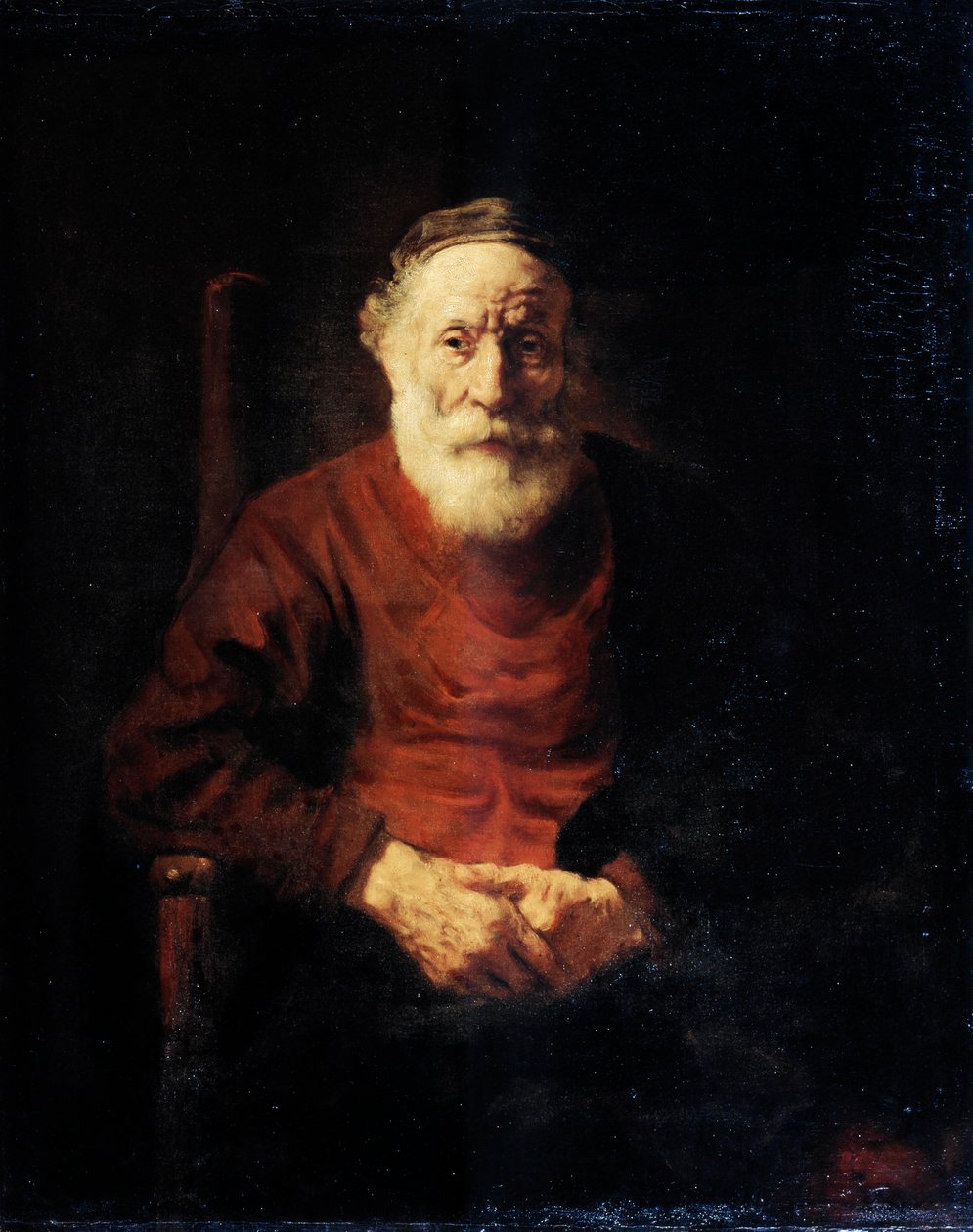 Porträtt av en gammal man i rött, 1652-1654. av Rembrandt van Rijn