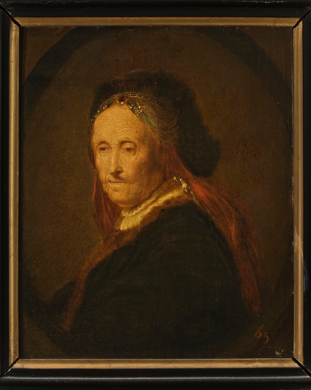 Porträtt av Rembrandts mor () av Rembrandt van Rijn