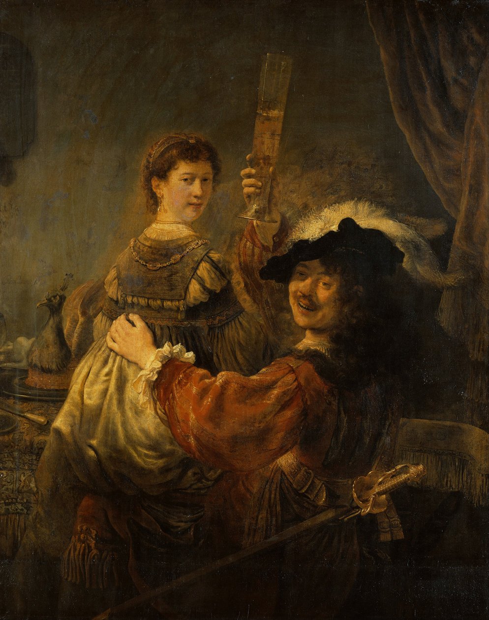 Rembrandt och Saskia i liknelsen om den förlorade sonen, ca. 1635 av Rembrandt van Rijn