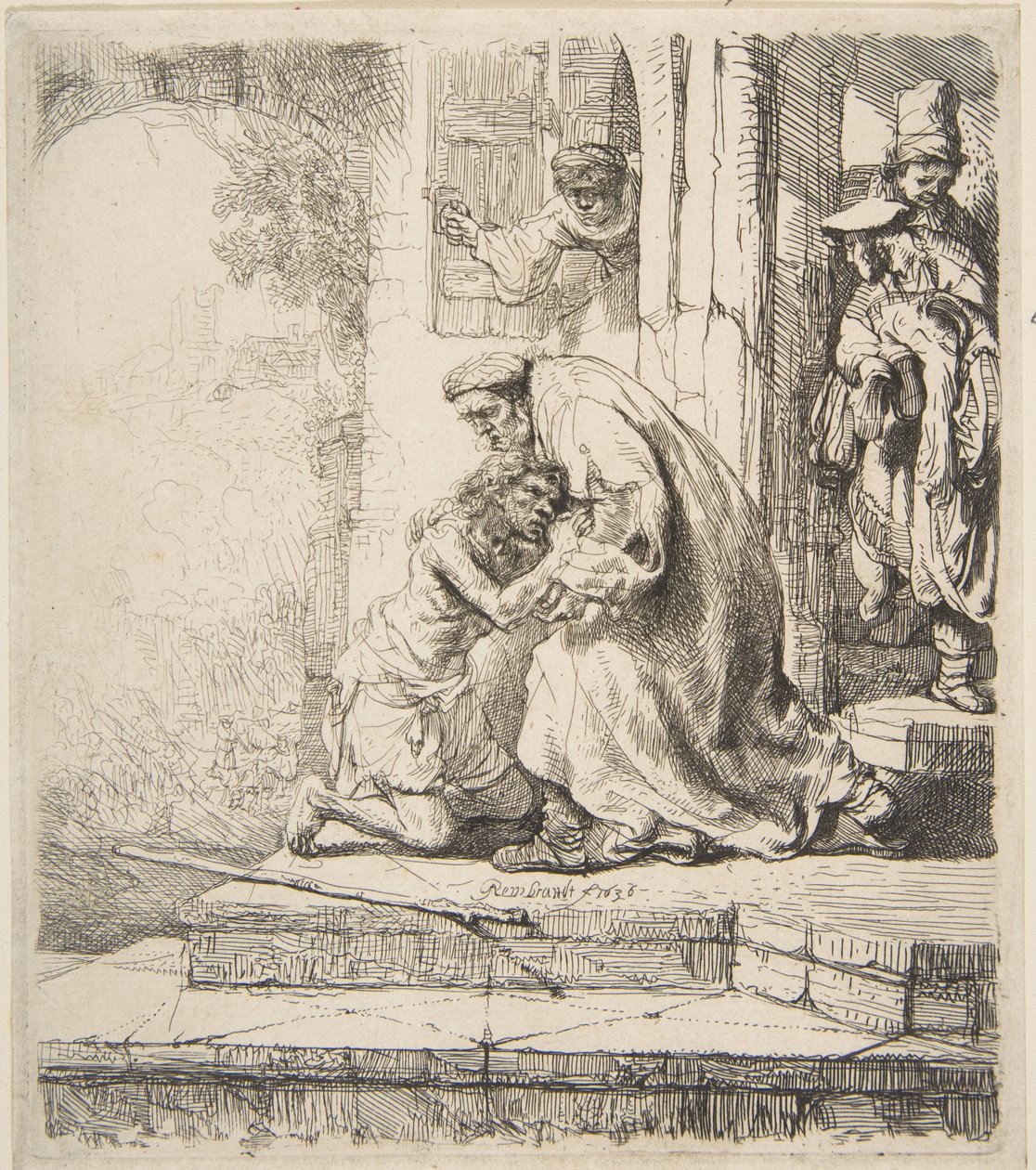 Den förlorade sonens återkomst, 1620-69. av Rembrandt van Rijn