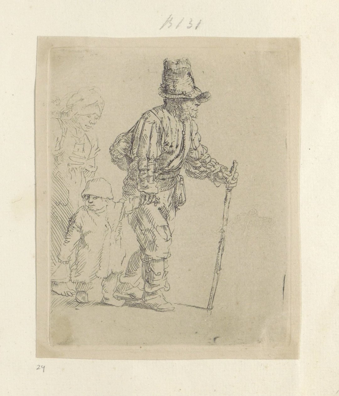 Rondtrekkende boerenfamilie Samling av åttiofem originaltryck (serietitel) av Rembrandt van Rijn