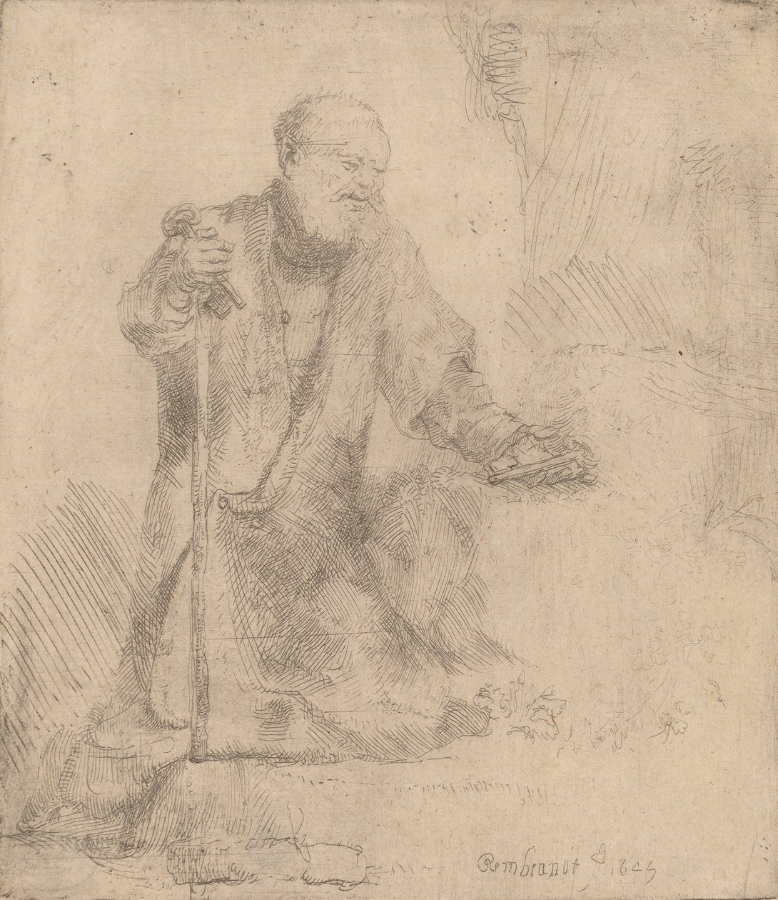 Sankt Peter i botgörelsen, 1645. av Rembrandt van Rijn