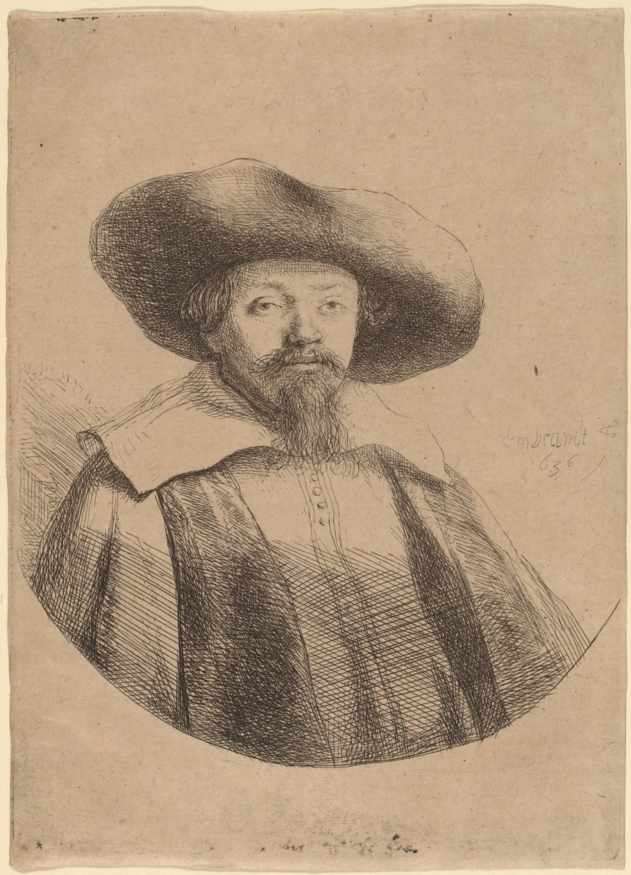 Samuel Menasse ben Israel av Rembrandt van Rijn