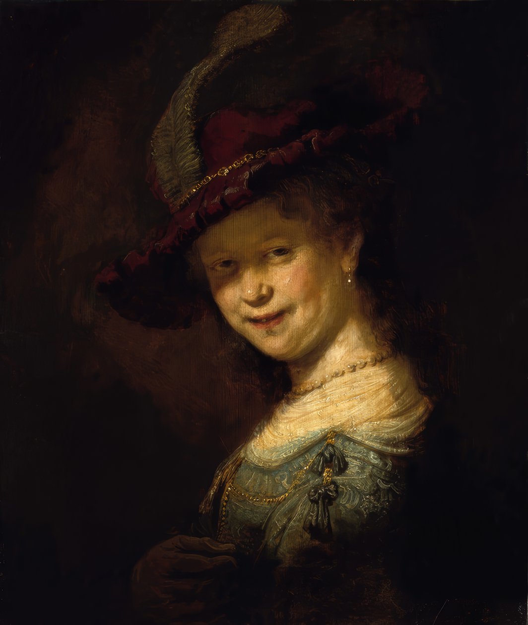 Saskia van Uylenburgh som tjej av Rembrandt van Rijn