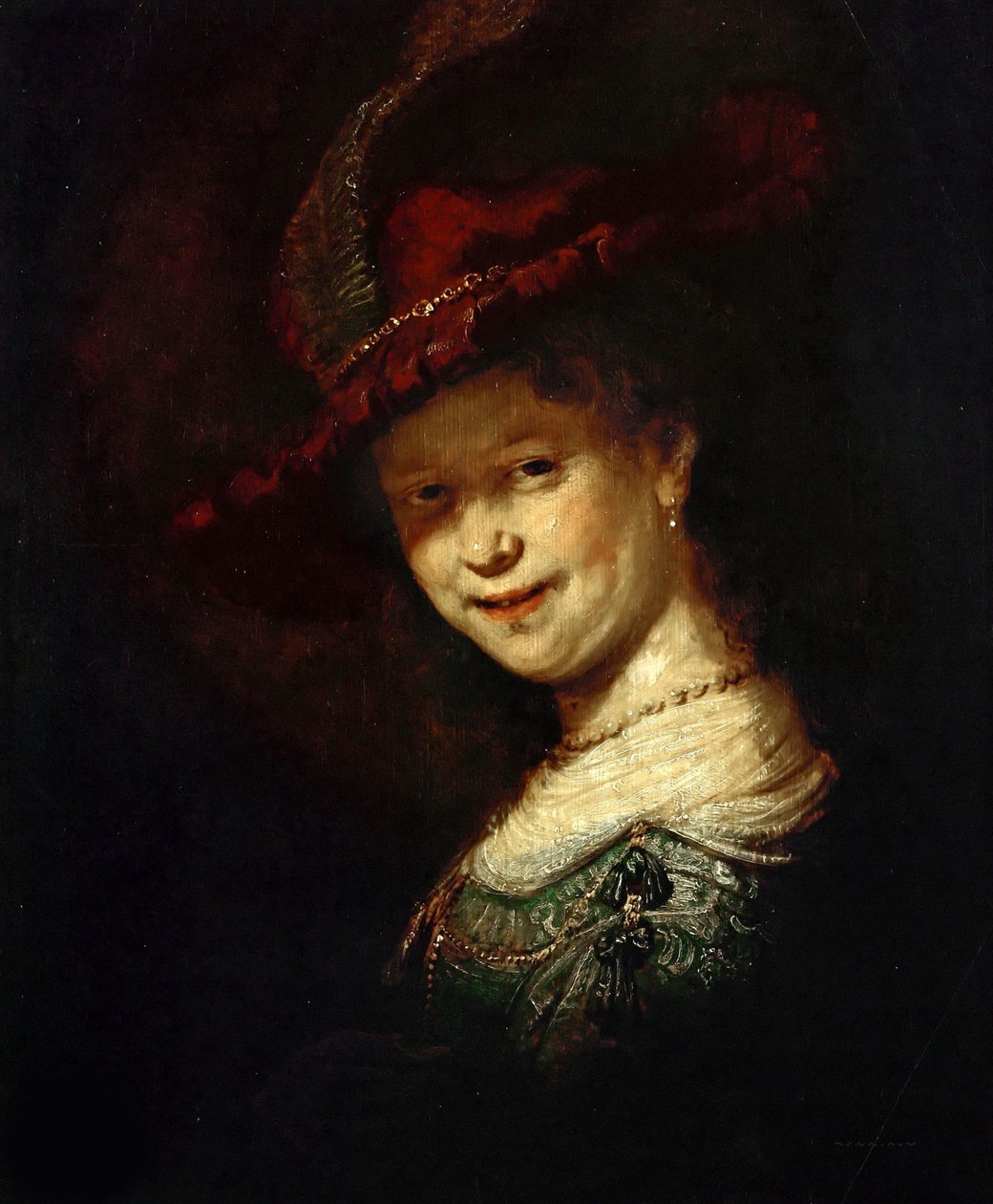 Saskia van Uylenburgh som flicka, 1633. av Rembrandt van Rijn