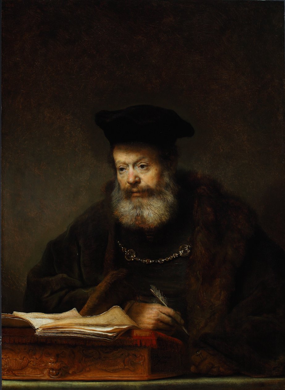 Forskare vid sitt skrivbord, 1641 av Rembrandt van Rijn