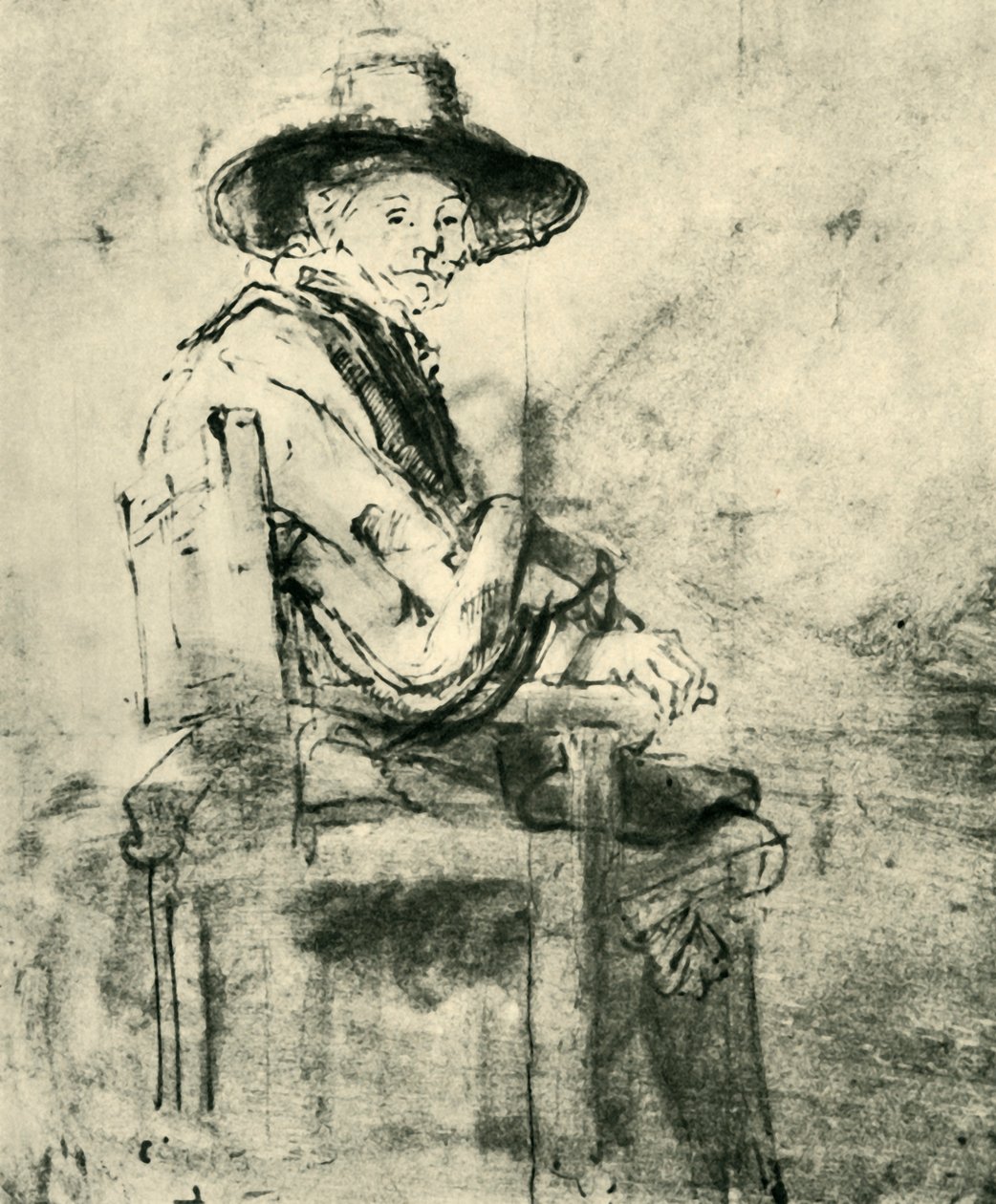 Sittande syndiker: Jacob van Loon, ca 1661-1662, 1943. av Rembrandt van Rijn