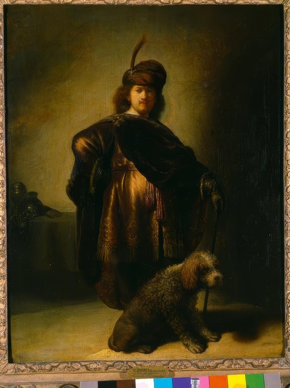 Självporträtt i orientalisk kostym av Rembrandt van Rijn